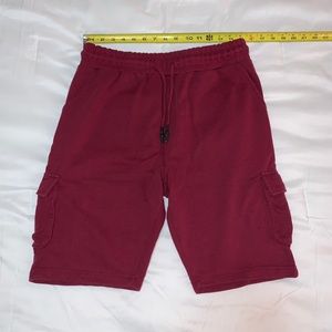 BMFIT Red Maroon Lounge Shorts Medium